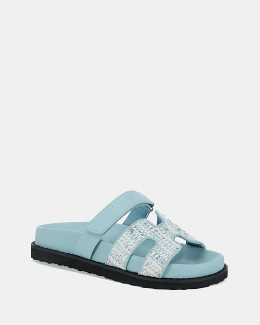 Image of Sandals. Product name - Slothy Soft Blue Sandals in Blue colour by brand - Novo