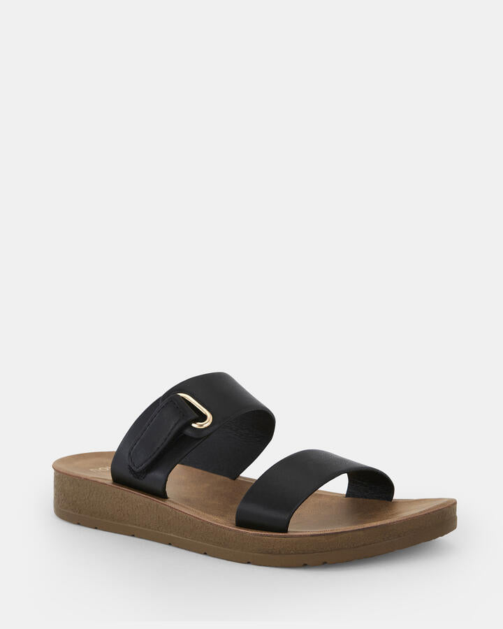 Image of Sandals. Product name - Sarai Black Sandals in Black colour by brand - Novo