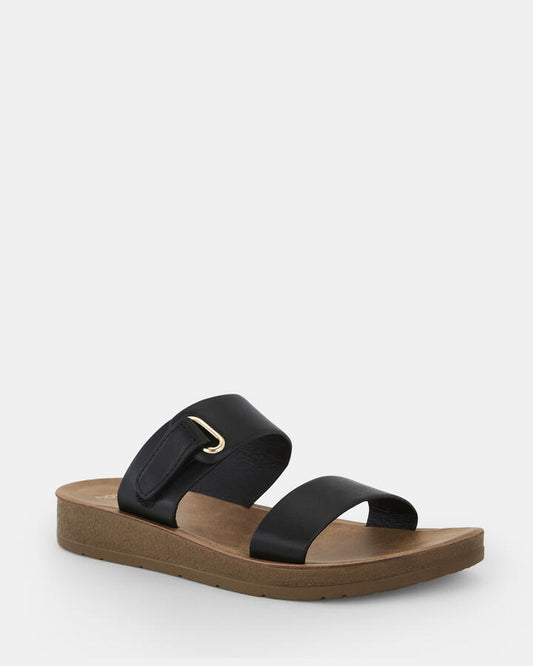 Image of Sandals. Product name - Sarai Black Sandals in Black colour by brand - Novo
