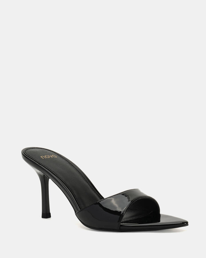 Image of Heels. Productname: Yolo: Black Patent - Women's Strappy - High Heel in Black colour by brand - Novo