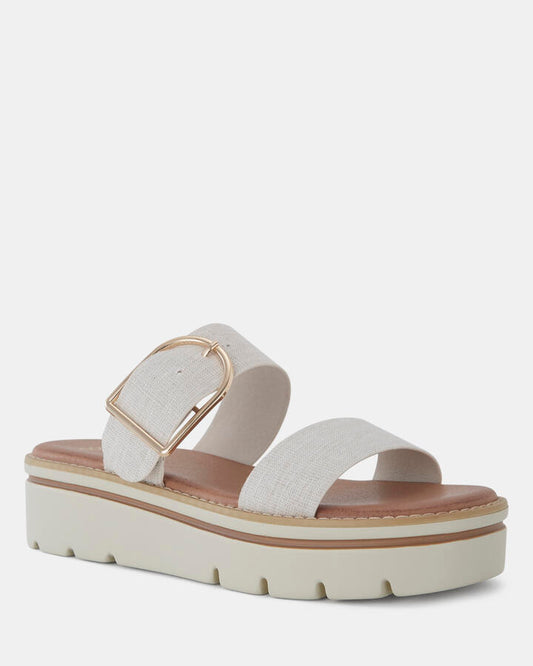 Image of Boots. Productname: BRYN LINEN Women's Wedge Novo Wedges in Neutral colour by brand - Novo