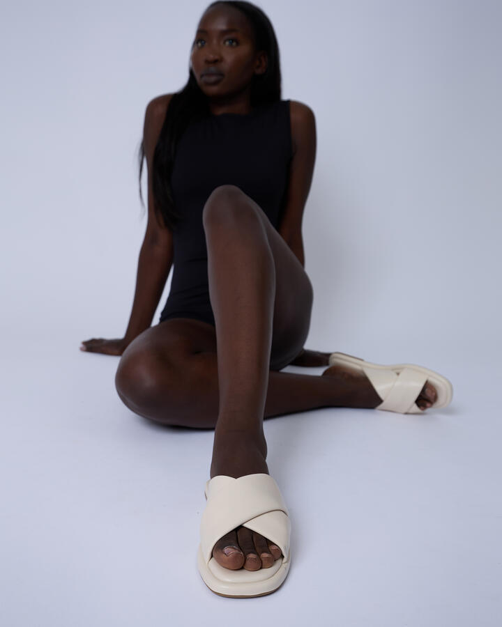 Image of Sandals. Productname: Renley: Cream - Women's Thongs in Neutral colour by brand - Novo
