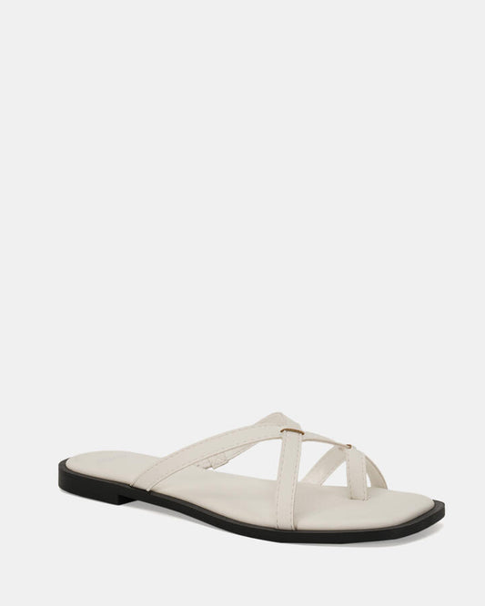 Image of Sandals. Product name - Rorie White Sandals in Multi colour by brand - Novo