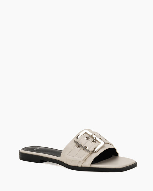 Image of Sandals. Product name - Zendit White Vegan Sandals in Multi colour by brand - Novo