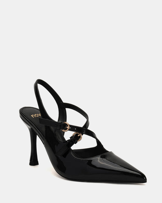 Image of Footwear. Productname: ILIUM Black Patent Women's Court - High Heel Novo Heels in Black colour by brand - Novo