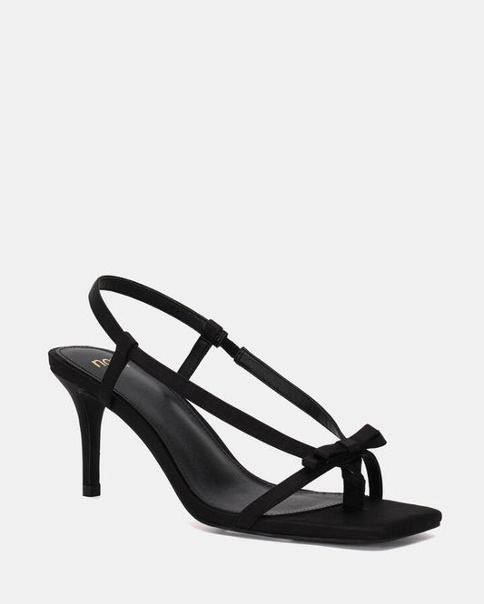 Image of Heels. Productname: Udane: Black - Women's Strappy - Low Heel in Black colour by brand - Novo