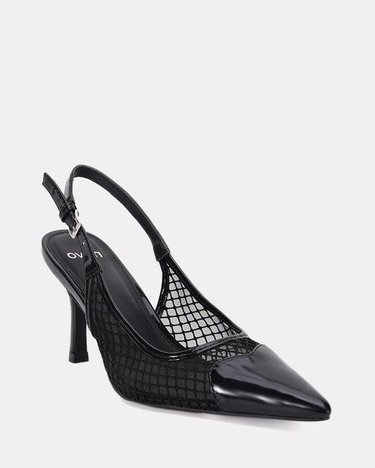 Image of Footwear. Productname: IGNATIUS BLACK Women's Court - High Heel Novo Heels in Black colour by brand - Novo