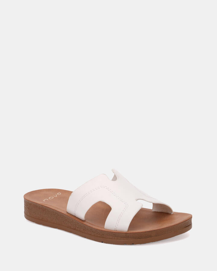 Image of Sandals. Productname: Ryleigh: White - Women's Thongs in Multi colour by brand - Novo