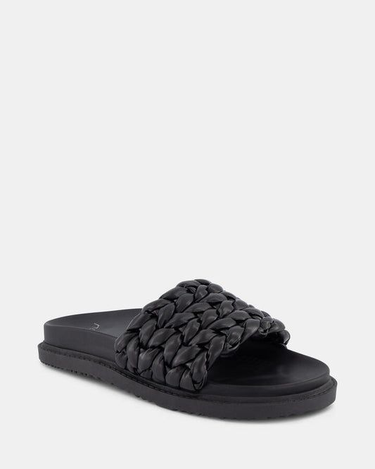 Image of Sandals. Product name - Sgaeyl Black Sandals in Black colour by brand - Novo