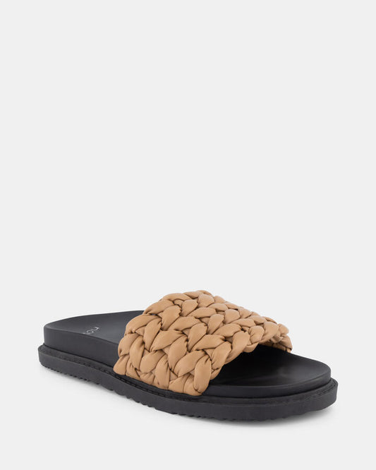 Image of Sandals. Product name - Sgaeyl Camel Sandals in Beige colour by brand - Novo