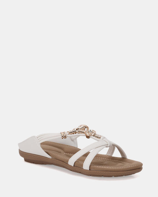 Image of Sandals. Productname: ELGREEN: WHITE - Women's Thongs in Multi colour by brand - Novo