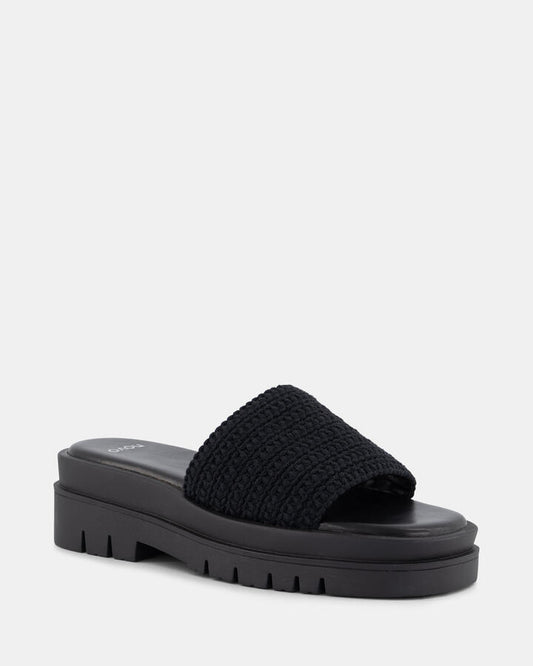 Image of Sandals. Productname: SCULLY: BLACK - Women's Thongs in Black colour by brand - Novo