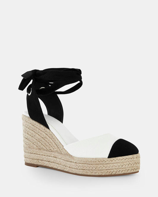 Image of Boots. Productname: BUENOSAIRES BLACKWHITE Women's Wedge Novo Wedges in Multi colour by brand - Novo