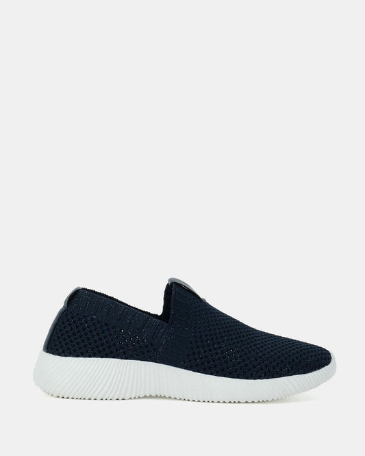 Image of Flats. Productname: CHAVEZ NAVY Women's Casual Sneakers Novo Flats in Blue colour by brand - Novo