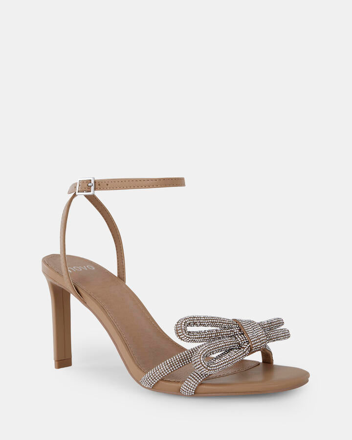 Image of Accessories. Product name - Peregrine Camel Stilettos in Beige colour by brand - Novo