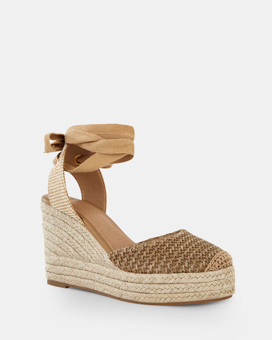 Image of Boots. Productname: BUENOSAIRES NATURAL RAFFIA Women's Wedge Novo Wedges in Natural Raffia colour by brand - Novo