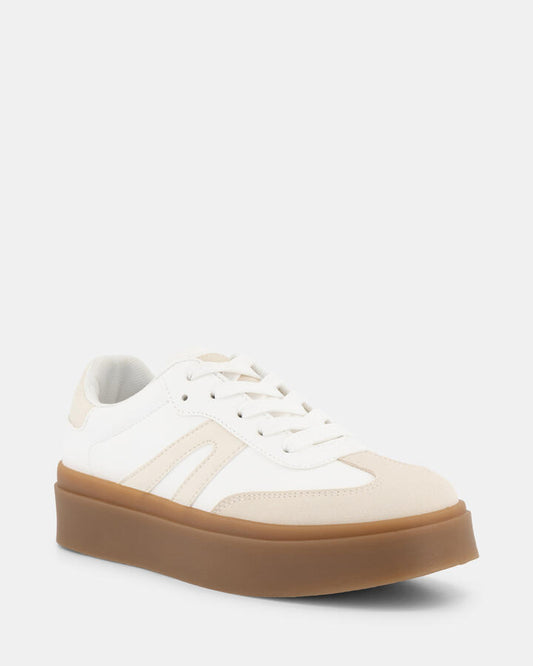 Image of Flats. Productname: CALLOWAY WHITE Women's Casual Sneakers Novo Flats in Multi colour by brand - Novo