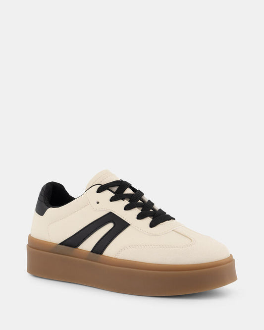 Image of Sneakers. Product name - Calloway Beige Leisure Sneakers in Neutral colour by brand - Novo