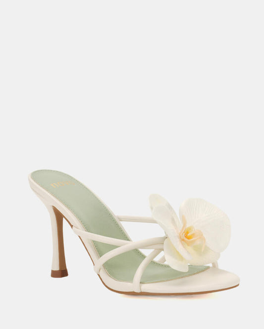 Image of Heels. Productname: Lior: White - Women's Strappy - High Heel in Multi colour by brand - Novo