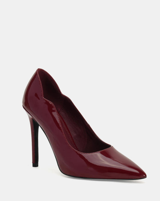 Image of Footwear. Productname: INISA DEEP RED PATENT Women's Court - High Heel Novo Heels in Deep Red Patent colour by brand - Novo