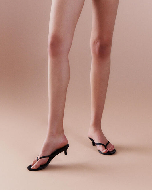 Image of Heels. Productname: VHAGAR: BLACK - Women's Strappy - Low Heel in Black colour by brand - Novo