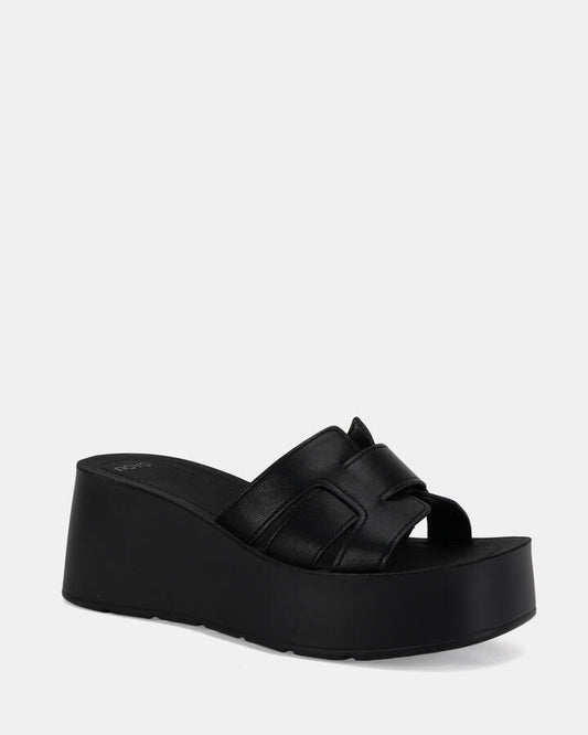 Image of Boots. Productname: WANDRES BLACK Women's Wedge Novo Wedges in Black colour by brand - Novo