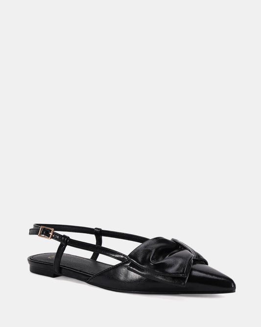 Image of Flats. Productname: CAPTIVATE BLACK Women's Casual Flat Closed Novo Flats in Black colour by brand - Novo