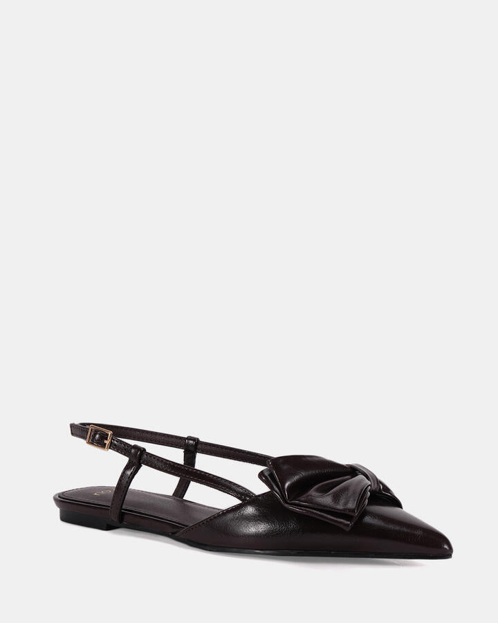 Image of Flats. Productname: CAPTIVATE ESPRESSO Women's Casual Flat Closed Novo Flats in Espresso colour by brand - Novo
