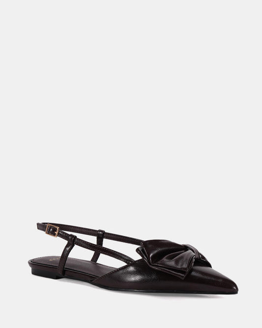 Image of Flats. Productname: Captivate: Espresso - Women's Casual Flat Closed in Espresso colour by brand - Novo