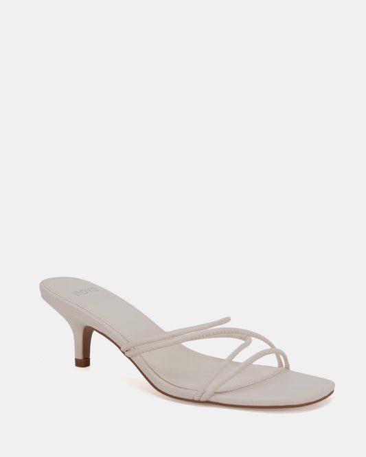 Image of Heels. Productname: Umaiza: White - Women's Strappy - Low Heel in Multi colour by brand - Novo