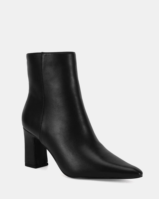 Image of Boots. Product name - Kaleyn Black Ankle Boots in Black colour by brand - Novo