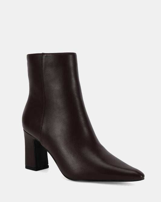Image of Boots. Product name - Kaleyn Espresso Ankle Boots in Espresso colour by brand - Novo