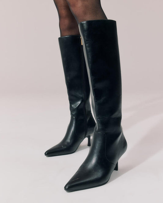 Image of Boots. Productname: OLIVIER: BLACK - Women's Boot Low-Mid Heel in Black colour by brand - Novo