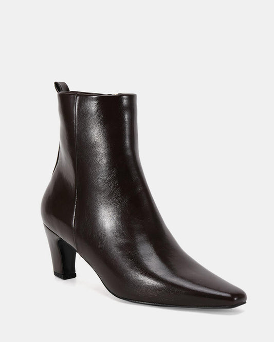Image of Boots. Productname: DERRON: ESPRESSO - Women's Boot Low-Mid Heel in Espresso colour by brand - Novo