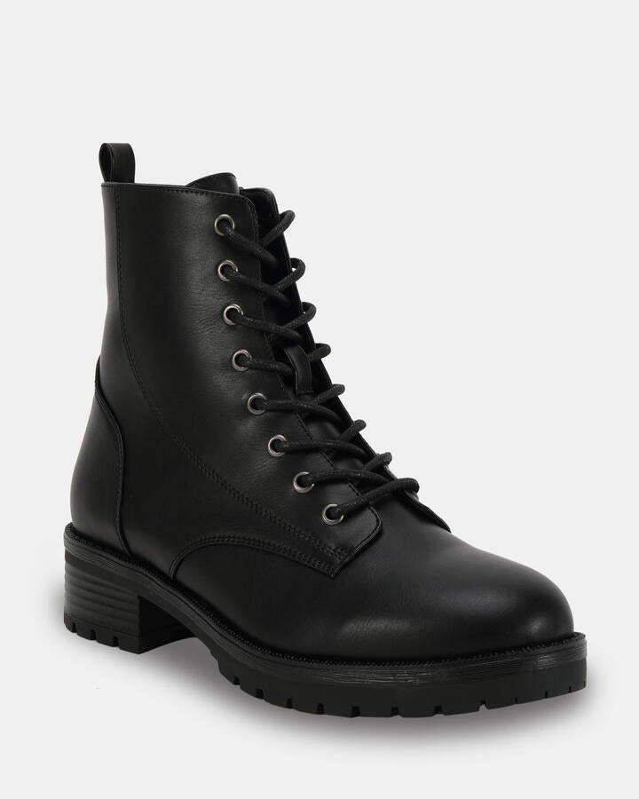 Image of Boots. Productname: DANGELO BLACK Women's Boot Flat Novo Boots in Black colour by brand - Novo
