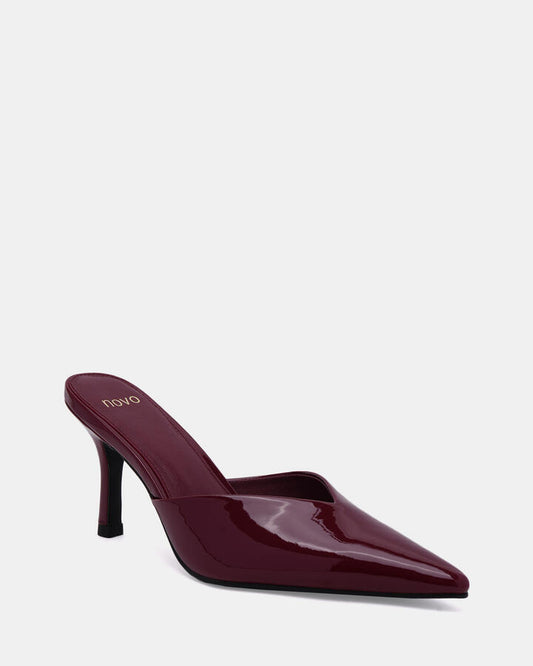 Image of Footwear. Productname: Ilina: Deep Red Patent - Women's Court - High Heel in Deep Red Patent colour by brand - Novo