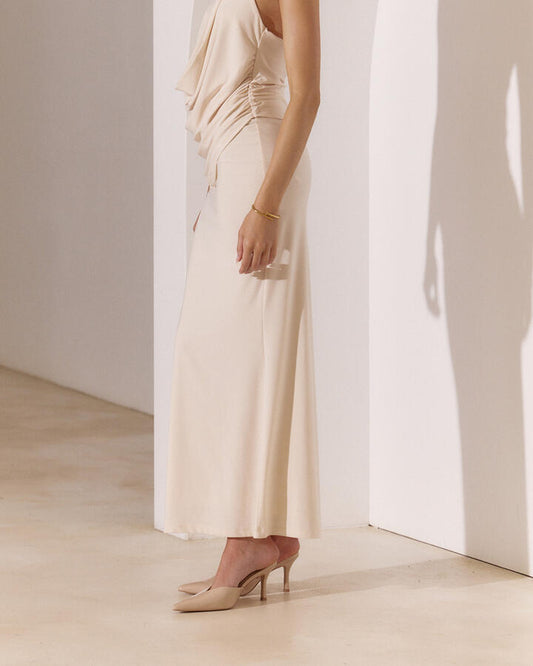 Image of Footwear. Productname: Ilina: White Sand Patent - Women's Court - High Heel in White Sand Patent colour by brand - Novo