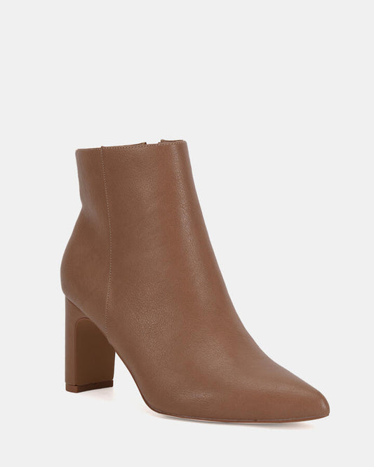 Image of Boots. Product name - Harlie Nude Vegan Boots in Nude colour by brand - Novo