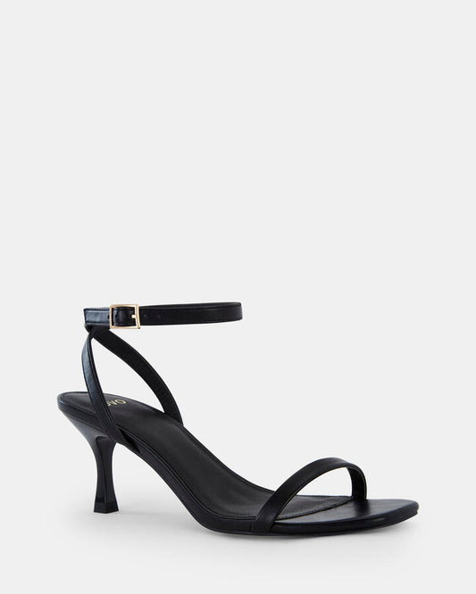 Image of Heels. Productname: Violeta: Black - Women's Strappy - Low Heel in Black colour by brand - Novo