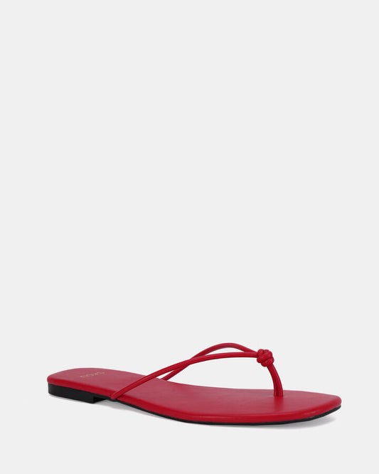 Image of Sandals. Product name - Sapina Red Sandals in Red colour by brand - Novo