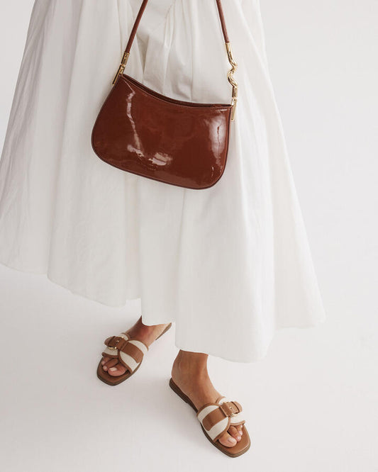 Image of Sandals. Product name - Sartori Linen Sandals in Neutral colour by brand - Novo