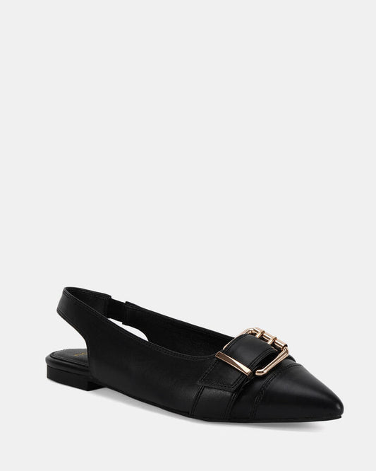 Image of Flats. Productname: CORGI BLACK Women's Casual Flat Closed Novo Flats in Black colour by brand - Novo