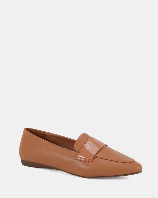 Image of Flats. Product name - Count Camel Vegan Flats in Beige colour by brand - Novo