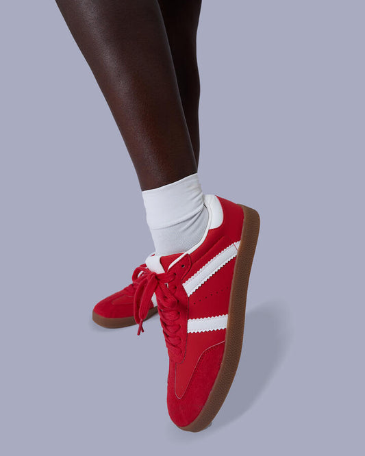 Image of Flats. Productname: CORDOBA RED Women's Casual Sneakers Novo Flats in Red colour by brand - Novo