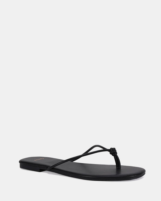 Image of Sandals. Product name - Sapina Black Sandals in Black colour by brand - Novo