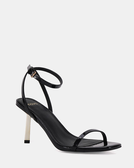 Image of Heels. Productname: ZEBA Black Patent Women's High Fashion Novo Heels in Black colour by brand - Novo