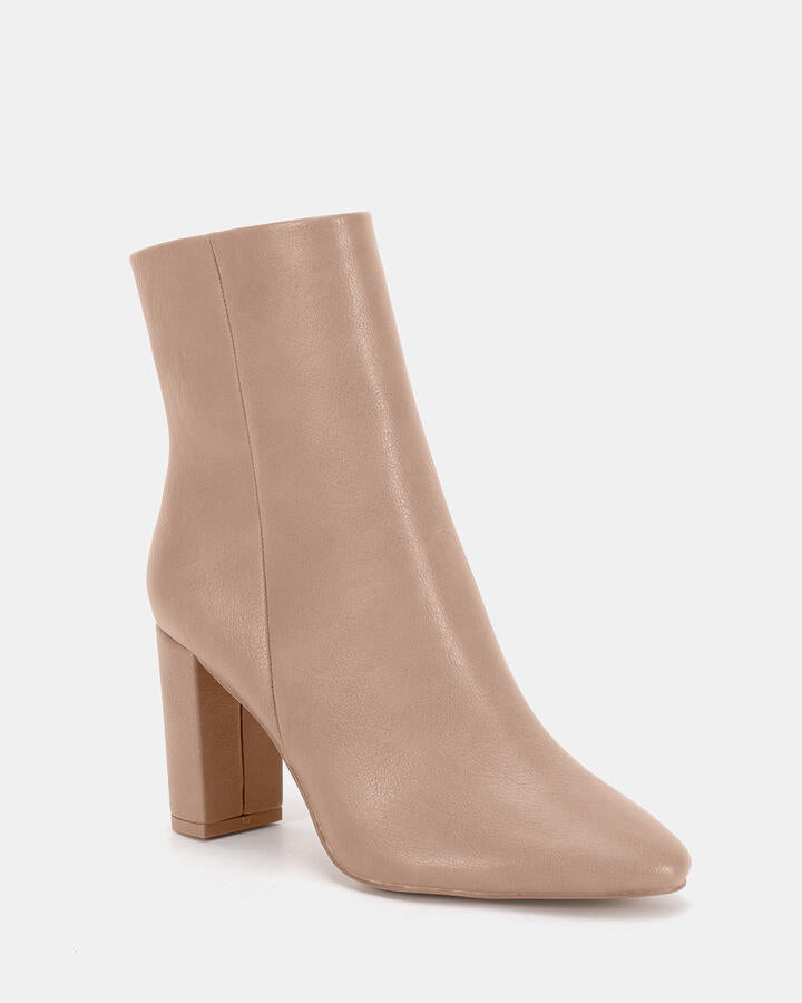 Image of Boots. Product name - Hollie Nude Ankle Boots in Nude colour by brand - Novo