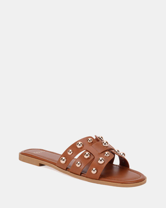 Image of Sandals. Productname: SULLIVAN CARAMEL Women's Thongs Novo Sandals in Caramel colour by brand - Novo
