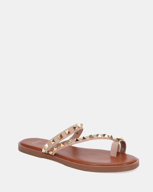 Image of Sandals. Product name - Treglio Nude Sandals in Nude colour by brand - Novo