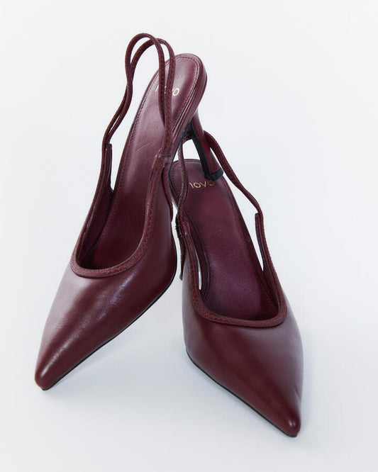 Image of Footwear. Productname: IANTHE DEEP RED Women's Court - High Heel Novo Heels in Deep Red colour by brand - Novo